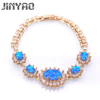 JINYAO Fashion Women Gold Color Charm Fire Opal&Cubic Zircon Bracelets For Women Romantic Wedding Jewelry Gift 8colors
JINYAO Fashion Women Gold Color Charm Fire Opal&Cubic Zircon Bracelets For Women Romantic Wedding Jewelry Gift 8colors