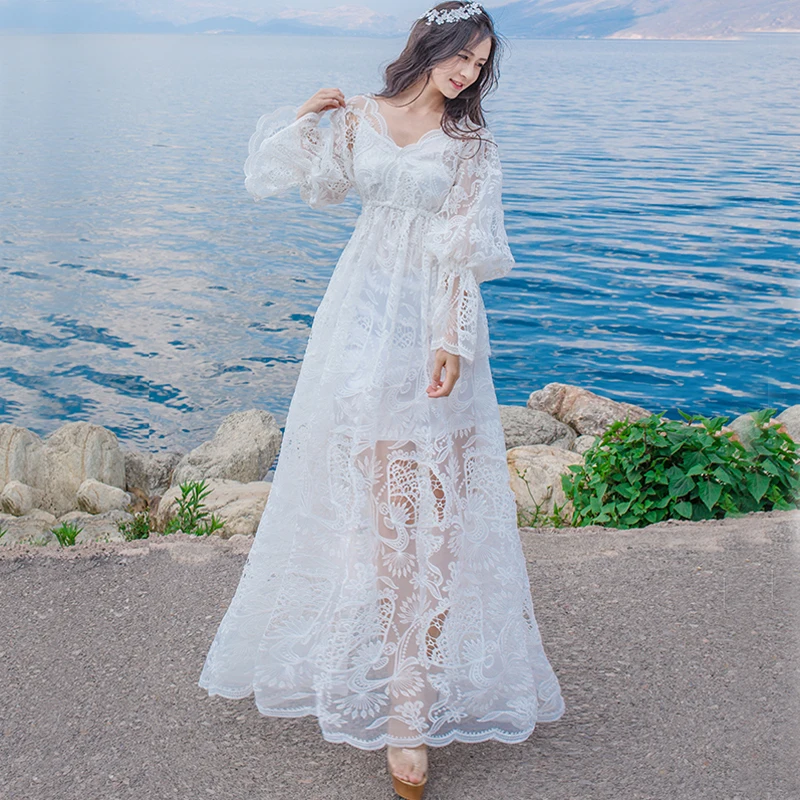 Women Lolita Sheer Embroidery seashore vintage fairy long maxi dress medieval dress Renaissance Gown princess Victorian dress
Women Lolita Sheer Embroidery seashore vintage fairy long maxi dress medieval dress Renaissance Gown princess Victorian dress