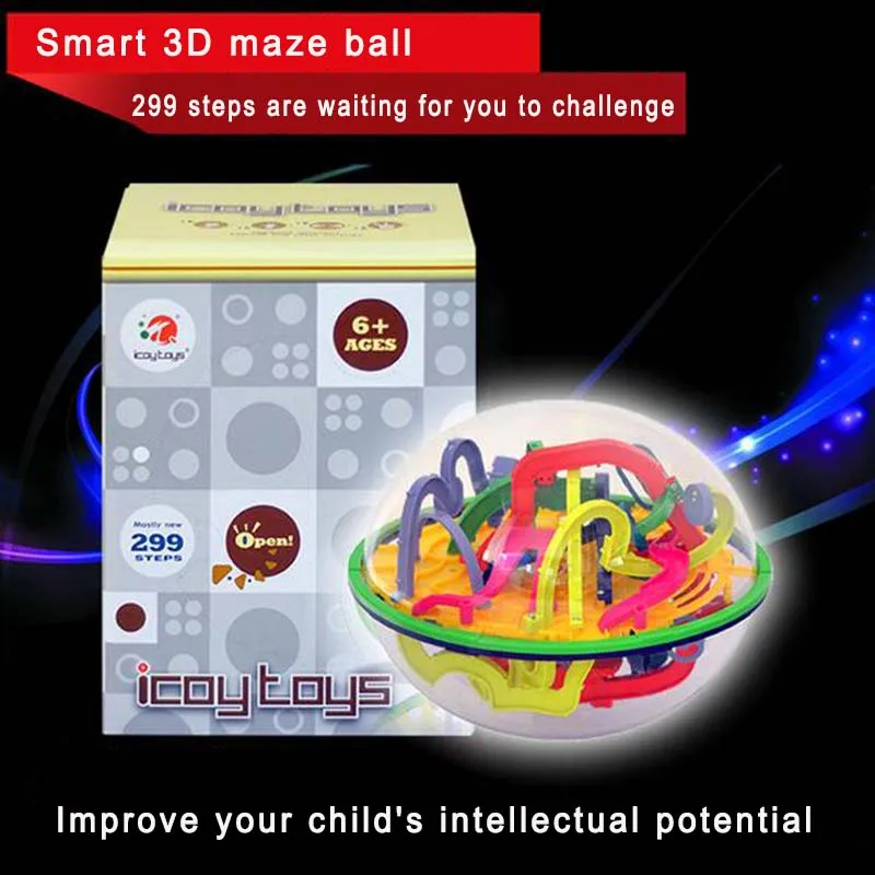 3D Magic Maze Ball 299 Steps Intellect Ball Rolling Ball Puzzle Game Brain Teaser Children Learning Educational Toys Orbit Game
3D Magic Maze Ball 299 Steps Intellect Ball Rolling Ball Puzzle Game Brain Teaser Children Learning Educational Toys Orbit Game