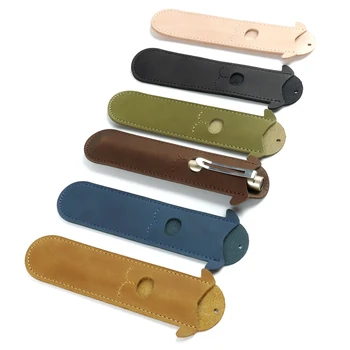 Handmade Genuine Leather Pencil bag For One Pen Retro Pen Bag Pencil Pouch Holder Office School Supplies Travel Gift
Handmade Genuine Leather Pencil bag For One Pen Retro Pen Bag Pencil Pouch Holder Office School Supplies Travel Gift
