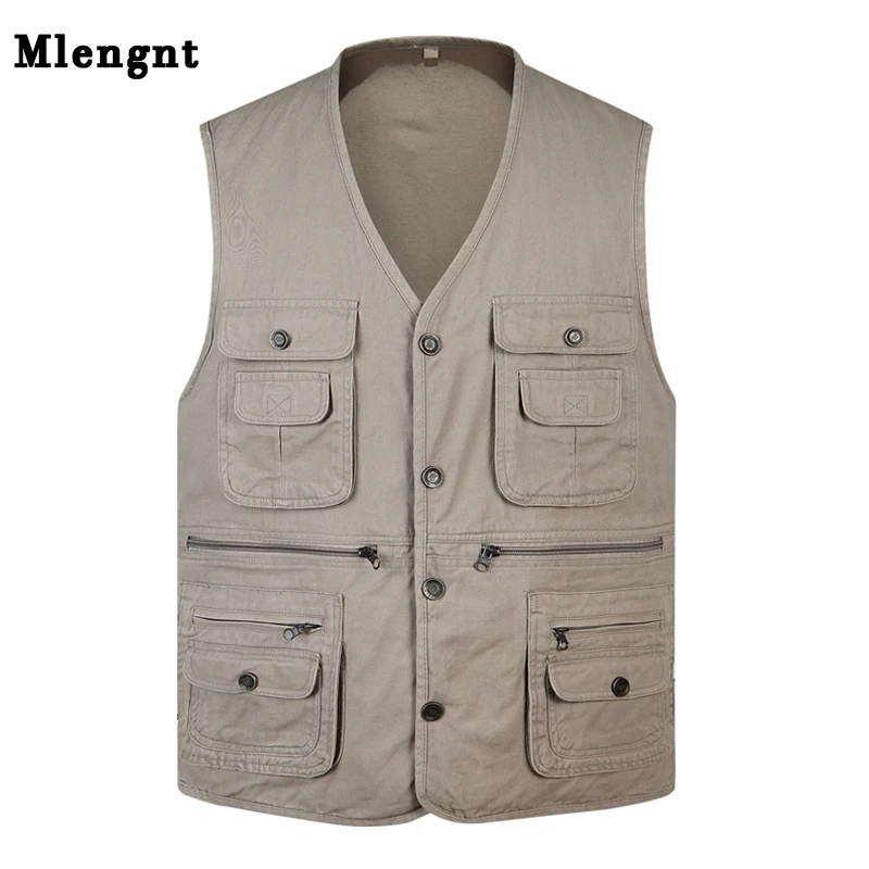 Classic Summer Men Vest Cotton Button Multi Pocket 3 Colors Sleeveless Jacket With Many Pockets Solid Big Size Travel Waistcoat
Classic Summer Men Vest Cotton Button Multi Pocket 3 Colors Sleeveless Jacket With Many Pockets Solid Big Size Travel Waistcoat