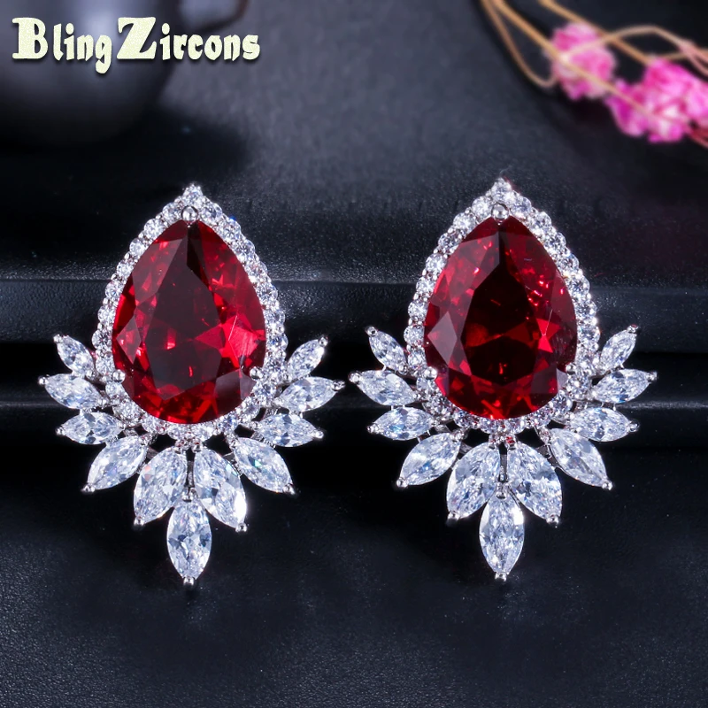 BeaQueen Gorgeous Big Rose Red Cubic Zirconia Water Drop Stone Women Stud Earrings Fashion Jewelry for Evening Party E042
BeaQueen Gorgeous Big Rose Red Cubic Zirconia Water Drop Stone Women Stud Earrings Fashion Jewelry for Evening Party E042
