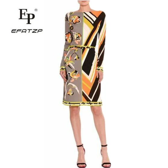 EFATZP New Women's Summer wear Italian Fashion Long Sleeve Elastic Knitted Slim Dress with
EFATZP New Women's Summer wear Italian Fashion Long Sleeve Elastic Knitted Slim Dress with