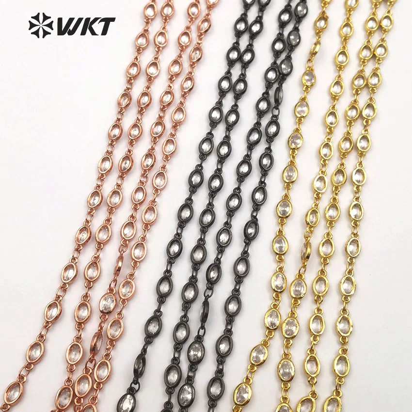 WT-BC114 WKT Wholesale 10meters oval cubic zirconia chain for women jewelry gold//gunblack/rose gold color both available
WT-BC114 WKT Wholesale 10meters oval cubic zirconia chain for women jewelry gold//gunblack/rose gold color both available