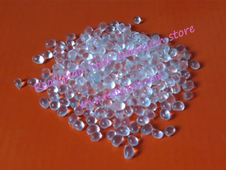 

Free shipping 1kg Keratin Glue Granules Beads Grains Hair Extensions transparent white color for I tip/ U-tip hair