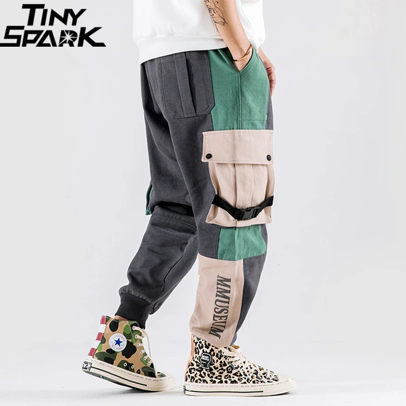 Men Hip Hip Cargo Pants Streetwear Color Block Patchwork 2019 Harajuku Pant Jogger Side Pocket Ribbon Sweatpant Trousers Hipster
Men Hip Hip Cargo Pants Streetwear Color Block Patchwork 2019 Harajuku Pant Jogger Side Pocket Ribbon Sweatpant Trousers Hipster
