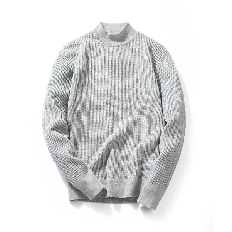 2018 Winter Mock-Neck Pullover Men Cotton Thicken Knitted Turtlenck Sweater Men Autumn Turtle-neck Mens Sweaters Drop-shipping 03