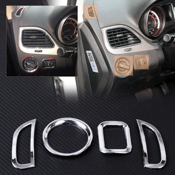 CITALL Chrome 2Pcs Air Conditioning Vent Cover + 2Pcs Console Dashboard Switch Cover for Dodge Journey Fiat Freemont 2011 - 2014
CITALL Chrome 2Pcs Air Conditioning Vent Cover + 2Pcs Console Dashboard Switch Cover for Dodge Journey Fiat Freemont 2011 - 2014