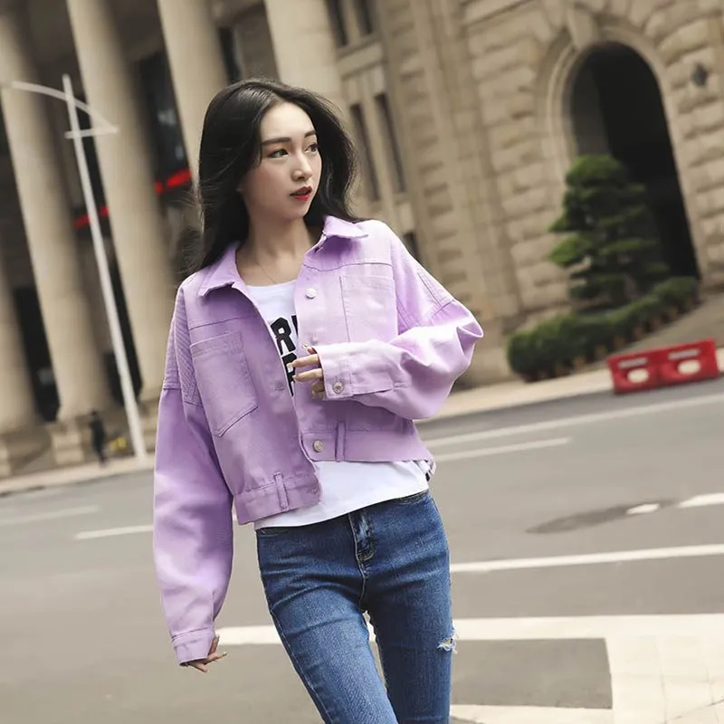 2019 New Womens Basic Denim Jacket Spring Loose Single Breasted Short Ladies Jean Coat Female Outwear
2019 New Womens Basic Denim Jacket Spring Loose Single Breasted Short Ladies Jean Coat Female Outwear