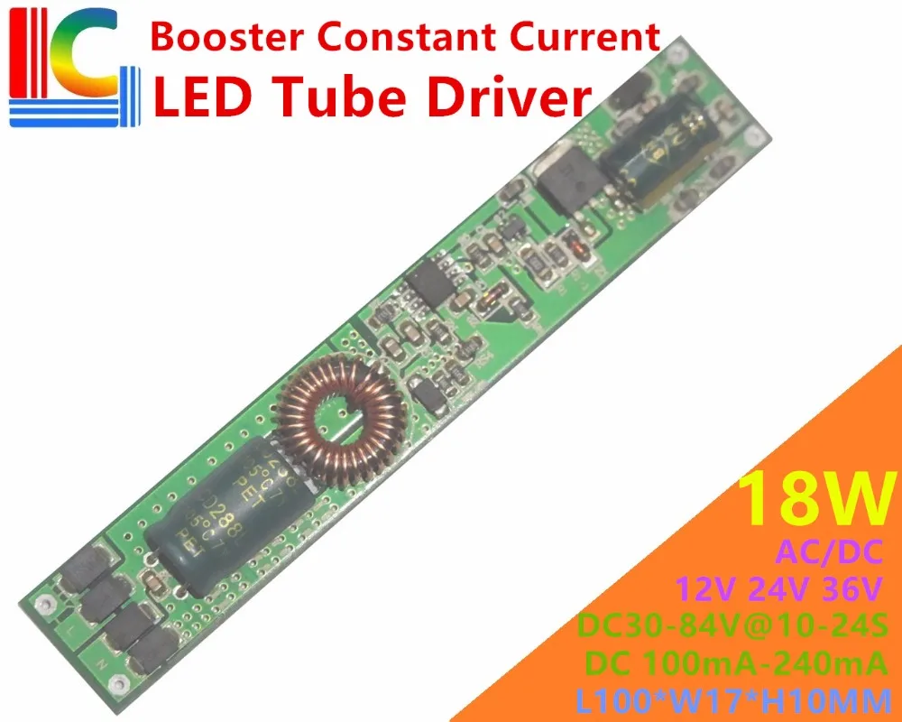 Wholesale Solar Compatible 18W LED Tube Driver Input AC/DC 12V 24V 36V Input 120mA 180mA 240mA for T5 T8 Tube EMC CE 100PCs/Lot
Wholesale Solar Compatible 18W LED Tube Driver Input AC/DC 12V 24V 36V Input 120mA 180mA 240mA for T5 T8 Tube EMC CE 100PCs/Lot
