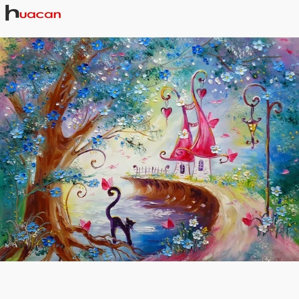 HUACAN 5D DIY Diamond Painting Cartoon Diamond Embroidery Fairytale House Home Decoration Flowers Full Drill Square
HUACAN 5D DIY Diamond Painting Cartoon Diamond Embroidery Fairytale House Home Decoration Flowers Full Drill Square