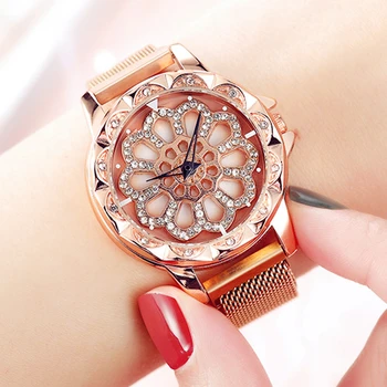 Rotate Rose Gold Ladies Watch 2019 New Women Watches Luxury Brand Female Clock high quality Waterproof Hollow 3D Womens Watch
Rotate Rose Gold Ladies Watch 2019 New Women Watches Luxury Brand Female Clock high quality Waterproof Hollow 3D Womens Watch