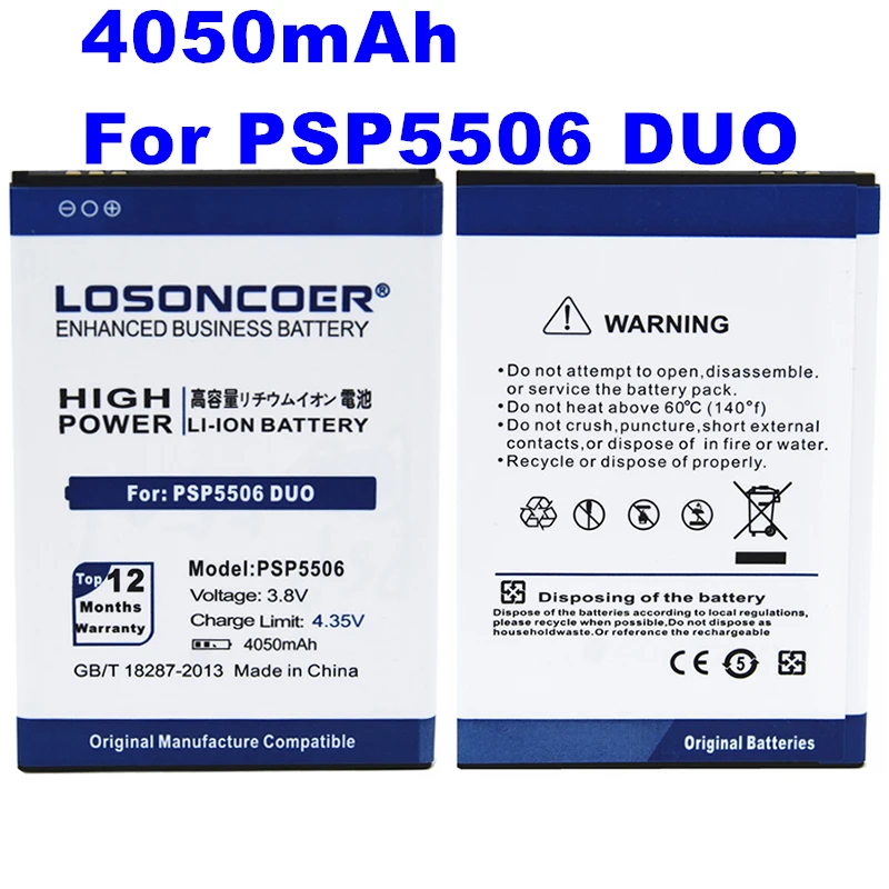 LOSONCOER PSP5506 4050mAh High Capacity Batteries For Prestigio Grace Q5 PSP5506 PSP 5506 DUO PSP5506DUO Phone Battery~In Stock
LOSONCOER PSP5506 4050mAh High Capacity Batteries For Prestigio Grace Q5 PSP5506 PSP 5506 DUO PSP5506DUO Phone Battery~In Stock