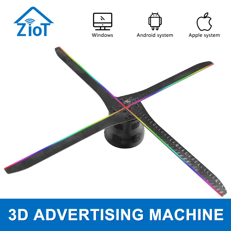 ZIoT 56cm Wifi 3D Holographic Projector Hologram Player LED Display Fan Advertising Light with Protective cover
ZIoT 56cm Wifi 3D Holographic Projector Hologram Player LED Display Fan Advertising Light with Protective cover