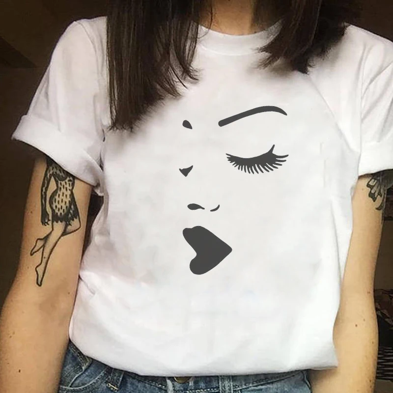 Women Clothes Print Lip Sleep Printing Simple Summer Printed Ladies Woman Women Top Casual Tee Shirt T Female T-shirt
Women Clothes Print Lip Sleep Printing Simple Summer Printed Ladies Woman Women Top Casual Tee Shirt T Female T-shirt