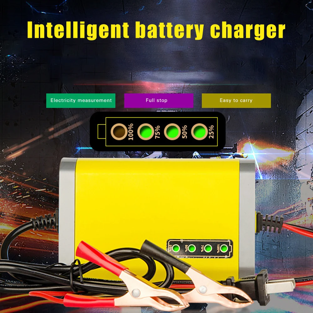 Full Automatic Car Battery Charger 12V 2A Smart Fast Power 220V Charging Suitable for car motorcycle LCD Display EU/US Plug
Full Automatic Car Battery Charger 12V 2A Smart Fast Power 220V Charging Suitable for car motorcycle LCD Display EU/US Plug