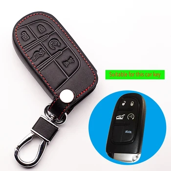Genuine Leather Car Key Chain Case Cover For Jeep Patriot Grand Cherokee Dodge Journey Chrysler 300C Car Key Shell 5 buttons
Genuine Leather Car Key Chain Case Cover For Jeep Patriot Grand Cherokee Dodge Journey Chrysler 300C Car Key Shell 5 buttons