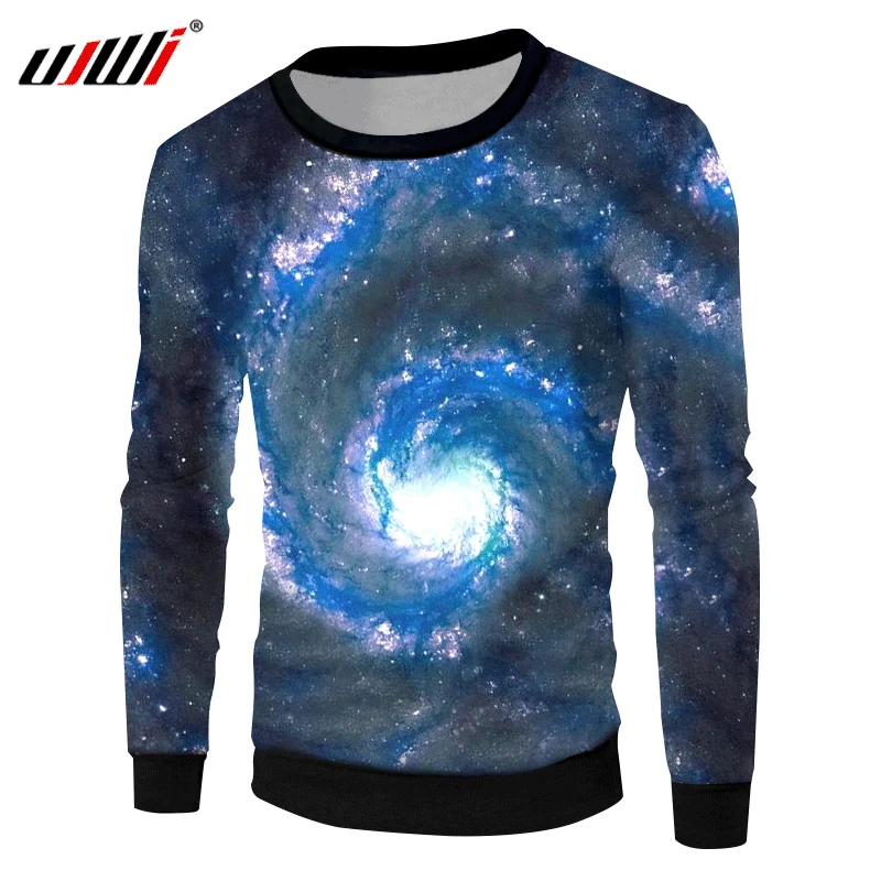 UJWI Galaxy Space пуловеры новые Harajuku мужские 3d крутой принт Pasiley толстовки хип-хоп