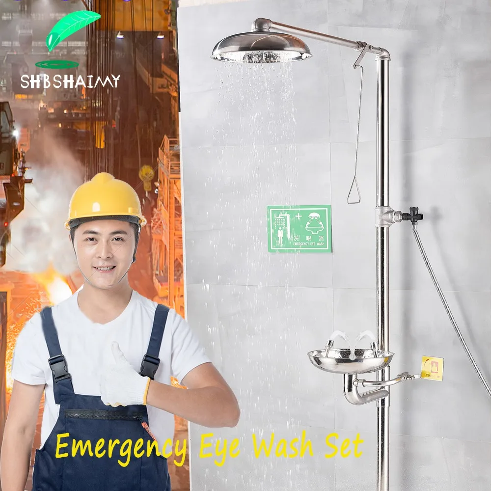 SHBSHAIMY Chrome Stainless Steel Factory Eyewash Faucet Floor Stand Set Faucet Single Cold Water Taps For Emergency
SHBSHAIMY Chrome Stainless Steel Factory Eyewash Faucet Floor Stand Set Faucet Single Cold Water Taps For Emergency
