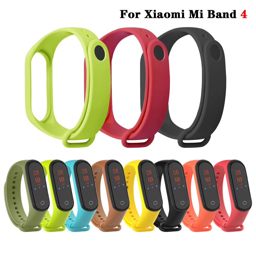 Ремешок на запястье для Mi Band 4 силиконовый сменный Браслет Xiaomi аксессуары
