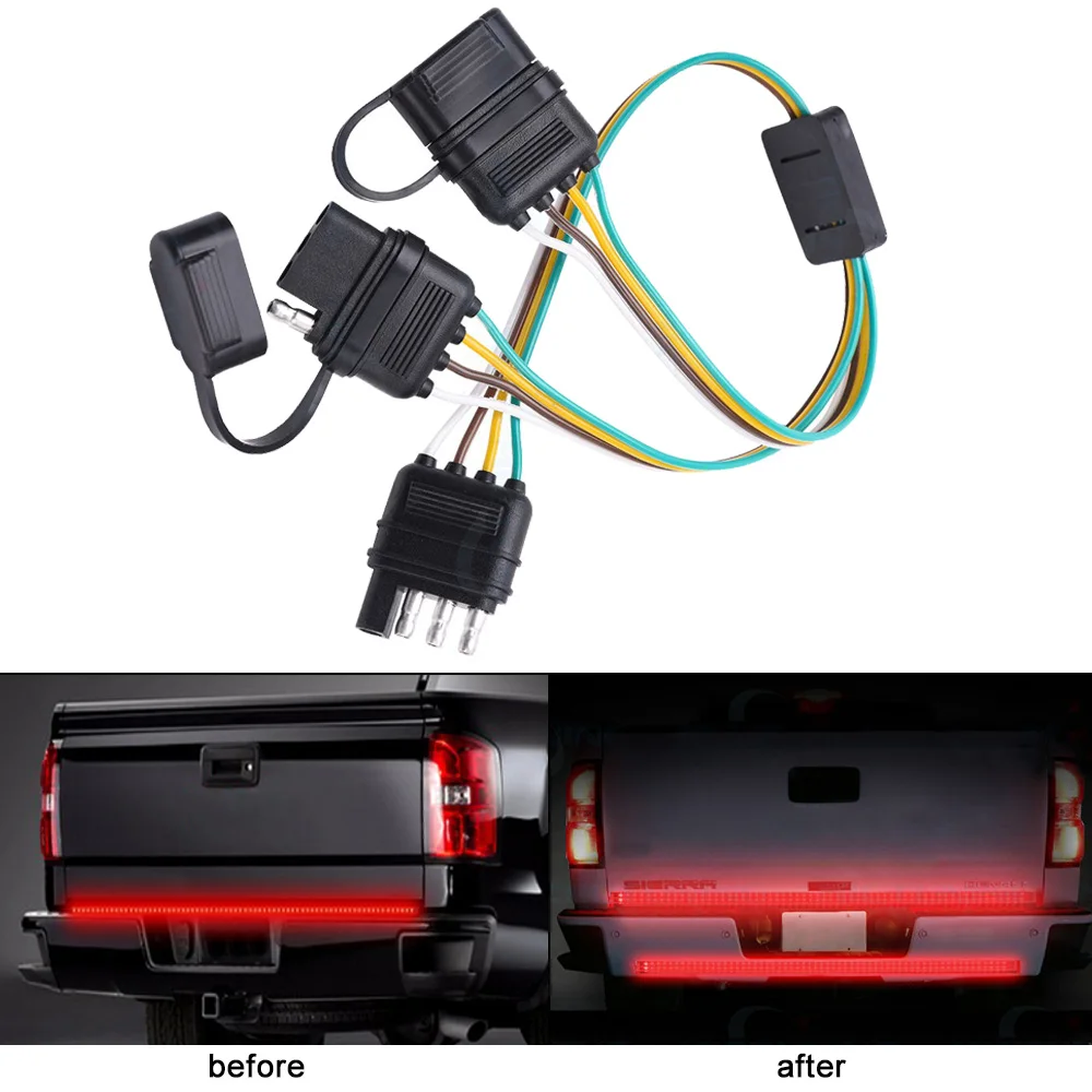 Lonleap Trailer Splitter 4 Pin Y-Split Wiring Harness Adapter Connector LED Light Strip With LED Achterklep Bar
Lonleap Trailer Splitter 4 Pin Y-Split Wiring Harness Adapter Connector LED Light Strip With LED Achterklep Bar