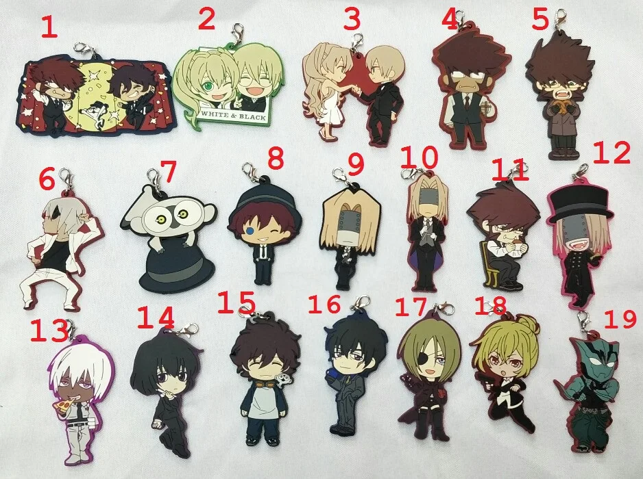 D157 Kekkai Sensen Anime keychain Leonardo Watch Zapp Renfro Klaus V Reinherz Rubber strap/mobile phone charms
D157 Kekkai Sensen Anime keychain Leonardo Watch Zapp Renfro Klaus V Reinherz Rubber strap/mobile phone charms