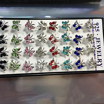 Wholesale 1 Set 40pcs 925 Sterling Silver Butterfly Women Earring Studs Mixed Color Cubic Zirconia Fashion Jewelry Party Gift
Wholesale 1 Set 40pcs 925 Sterling Silver Butterfly Women Earring Studs Mixed Color Cubic Zirconia Fashion Jewelry Party Gift