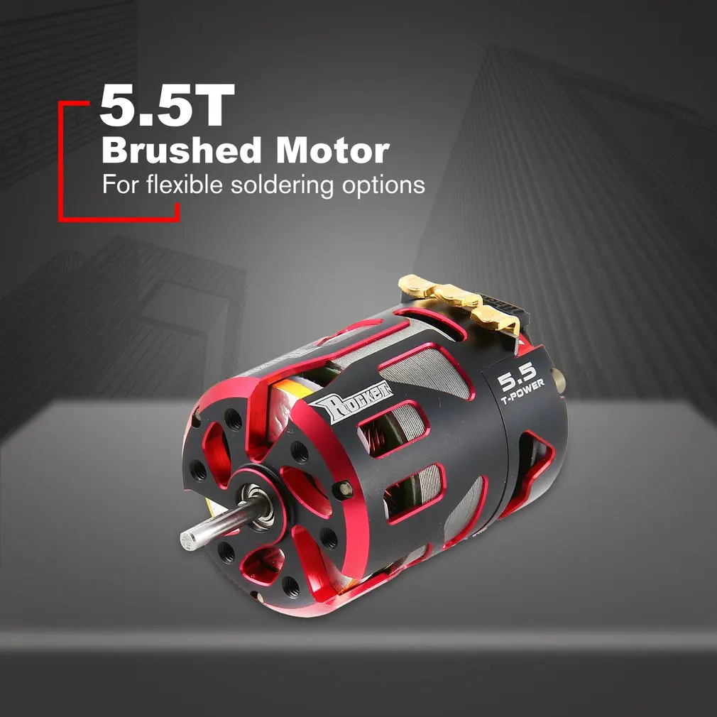 Rocket 540 5.5T Brushed Motor Sensorless Brushless Motor for 1/10 ON/Off-Road Rock Crawler Climbing Drift RC Car
Rocket 540 5.5T Brushed Motor Sensorless Brushless Motor for 1/10 ON/Off-Road Rock Crawler Climbing Drift RC Car