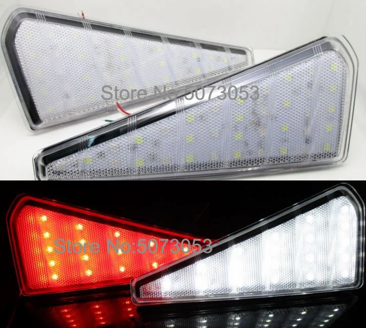 2PCS 72LED 5050led Crystal lens Rear bumper reflector light tail reverse brake stop light lamp for Toyota Noah/VOXY 80Lines
2PCS 72LED 5050led Crystal lens Rear bumper reflector light tail reverse brake stop light lamp for Toyota Noah/VOXY 80Lines