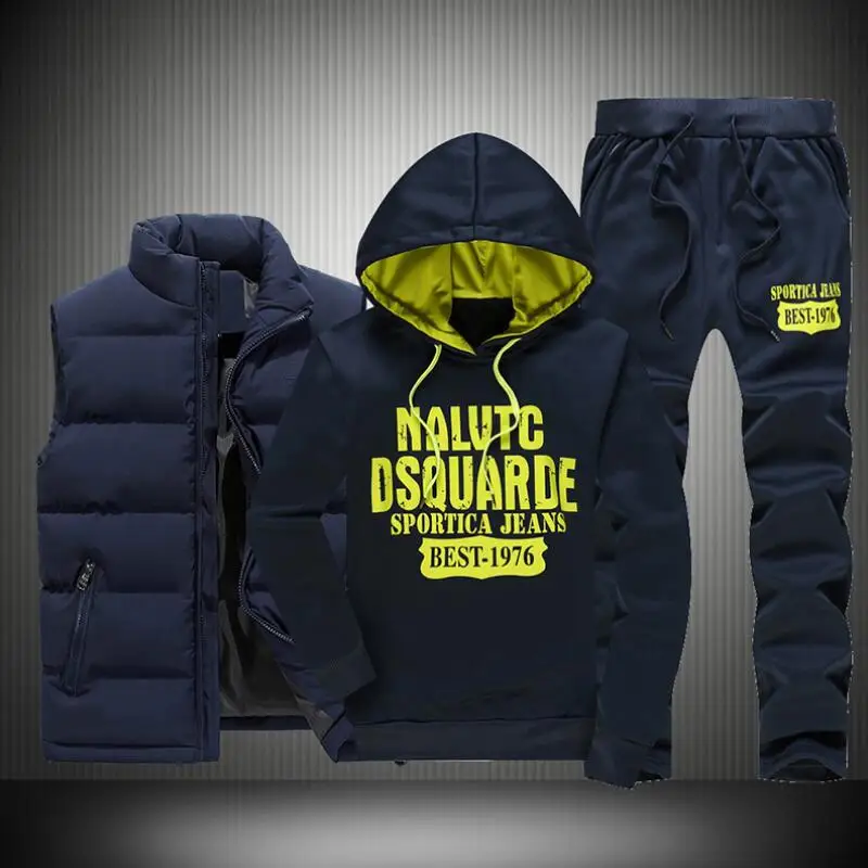 2020 FashionTracksuit Men's Hoodie Men Casual Active Suit Zipper Outwear Jacket+Pants Sets+Warm Down Vest Jacket Three piece set
2020 FashionTracksuit Men's Hoodie Men Casual Active Suit Zipper Outwear Jacket+Pants Sets+Warm Down Vest Jacket Three piece set