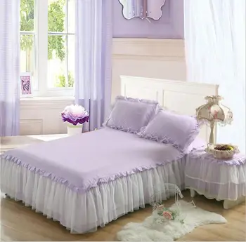 Princess Lace Bed cover Pillowcases 1/3 Purple Bedding Bedspread Bed Sheet Girls Bed Skirt Mattress Cover 1.8/1.5/2.0M cubrecama
Princess Lace Bed cover Pillowcases 1/3 Purple Bedding Bedspread Bed Sheet Girls Bed Skirt Mattress Cover 1.8/1.5/2.0M cubrecama