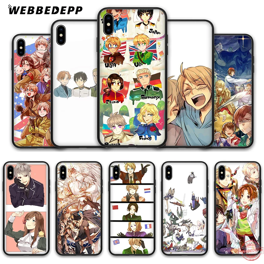 WEBBEDEPP Hetalia Axis Powers Soft Silicone Case for Apple iPhone 11 Pro XS Max XR X 8 7 6S Plus 5 5S SE 7Plus 8Plus 11Pro Cases
WEBBEDEPP Hetalia Axis Powers Soft Silicone Case for Apple iPhone 11 Pro XS Max XR X 8 7 6S Plus 5 5S SE 7Plus 8Plus 11Pro Cases