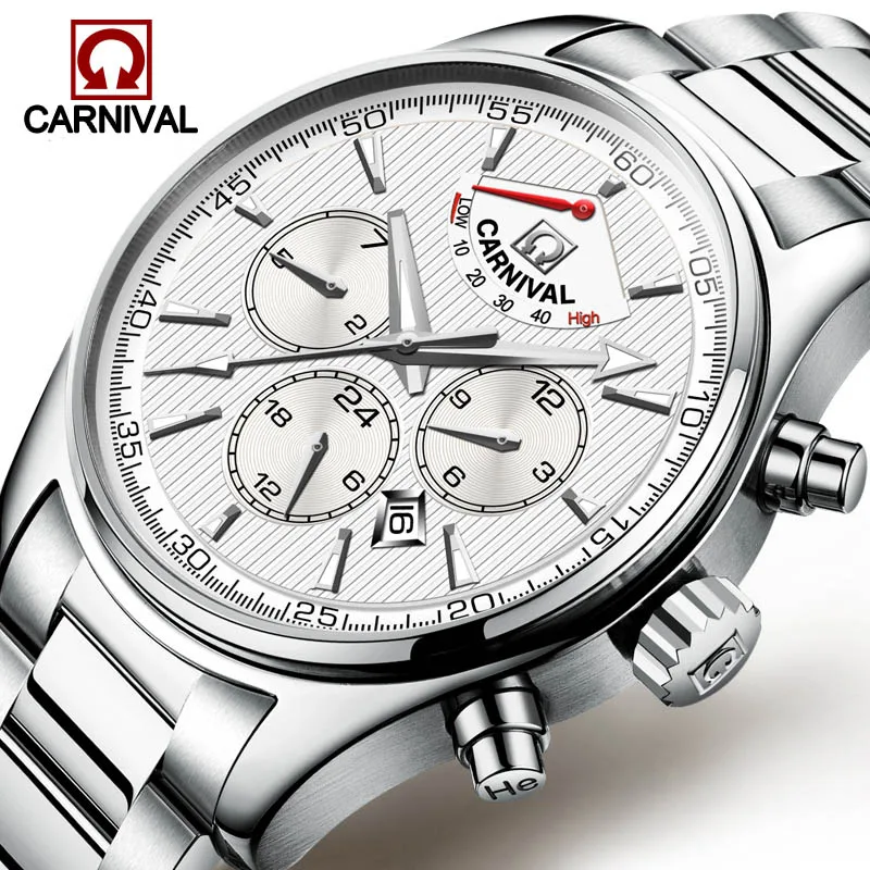 Energy Instructions 24 Jewels Japan MIYOTA Automatic Mechanical Watch 30M water CARNIVAL Men Fashion Military wristwatches 2017
Energy Instructions 24 Jewels Japan MIYOTA Automatic Mechanical Watch 30M water CARNIVAL Men Fashion Military wristwatches 2017