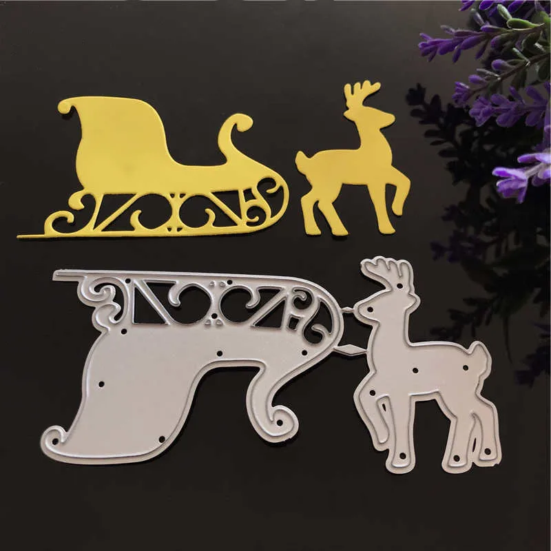Christmas Deer Carriage Metal Cutting Dies for DIY Scrapbook Embossing Paper Craft Creative Animal Stencil Stamps Dies 100*50
Christmas Deer Carriage Metal Cutting Dies for DIY Scrapbook Embossing Paper Craft Creative Animal Stencil Stamps Dies 100*50