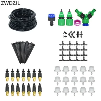 Garden watering system Automatic Drip irrigation system DIY 2-way watering kit brass misting nozzle White dripper 1set
Garden watering system Automatic Drip irrigation system DIY 2-way watering kit brass misting nozzle White dripper 1set