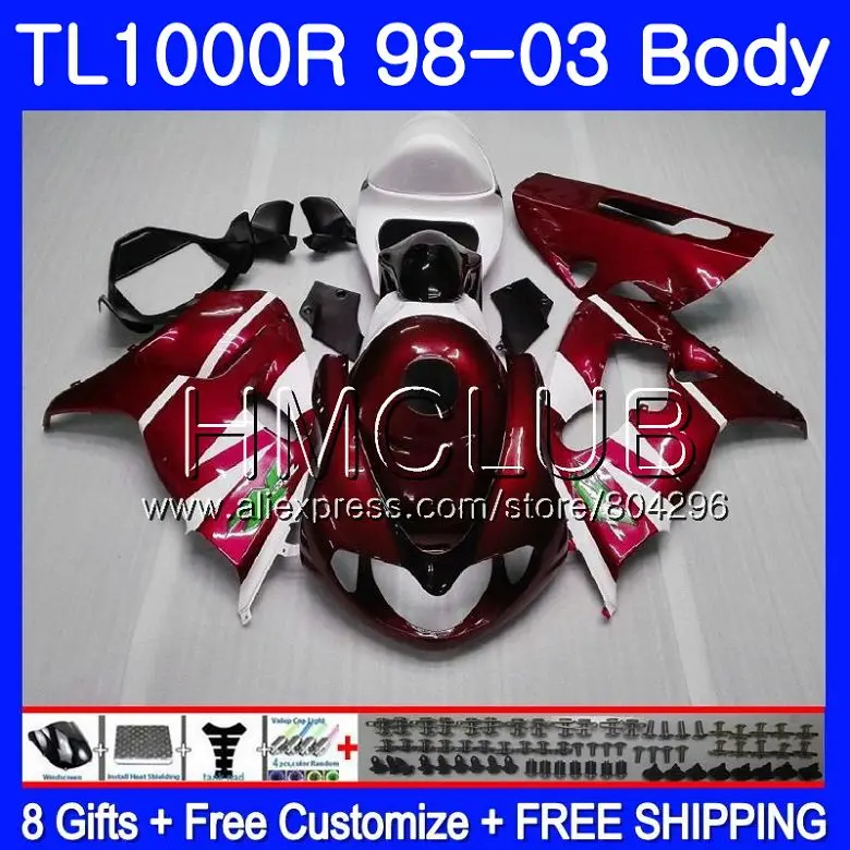 SRAD For SUZUKI TL 1000 R TL1000R 98 99 00 01 02 03 Wine red 25HM.22 TL1000 R TL 1000R 1998 1999 2000 2001 2002 2003 Fairing
SRAD For SUZUKI TL 1000 R TL1000R 98 99 00 01 02 03 Wine red 25HM.22 TL1000 R TL 1000R 1998 1999 2000 2001 2002 2003 Fairing