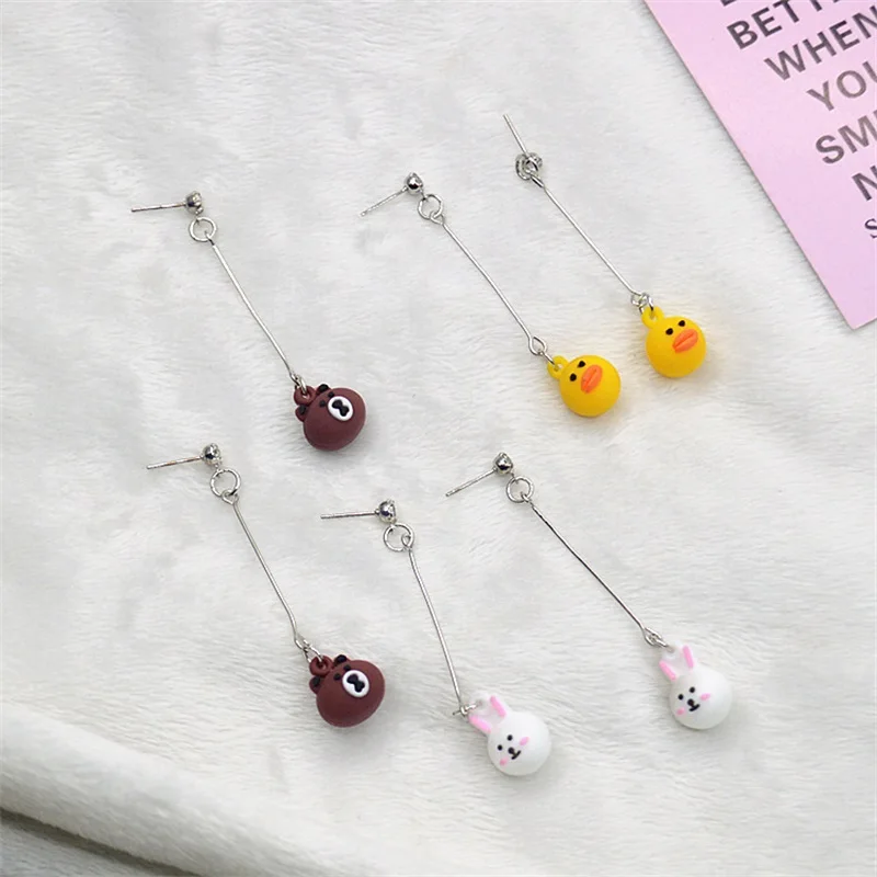 2019 Japanese and Korean cartoon bear duck bunny long dangle earrings fashion silicone animal earrings women jewelry gifts
2019 Japanese and Korean cartoon bear duck bunny long dangle earrings fashion silicone animal earrings women jewelry gifts