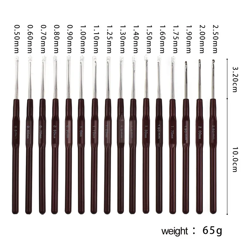 0.5mm-2.5mm 1pcs Crochet Hooks Needles Small Lace Yarn Weave Knitting Needles Hook For Dolls Tools 16 Sizes Hooks For Knitting
0.5mm-2.5mm 1pcs Crochet Hooks Needles Small Lace Yarn Weave Knitting Needles Hook For Dolls Tools 16 Sizes Hooks For Knitting