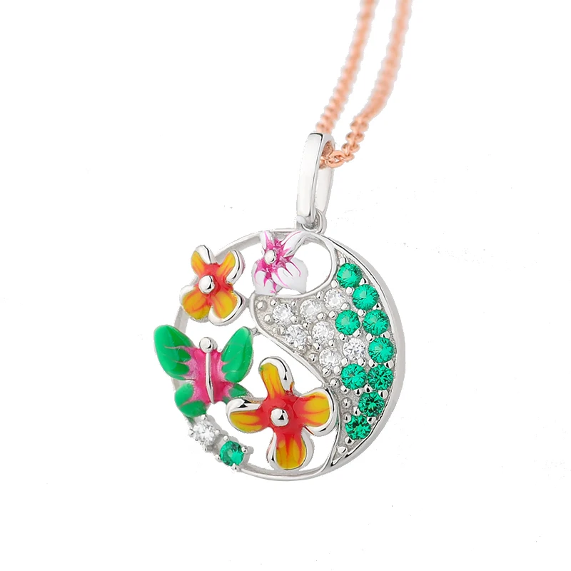 RainMarch 925 Sterling Silver Pendant For Chain Necklace Enamel Flower Silver Necklace Pendant CZ Stone Party enamel Jewelry 
RainMarch 925 Sterling Silver Pendant For Chain Necklace Enamel Flower Silver Necklace Pendant CZ Stone Party enamel Jewelry