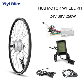 

24V 36V 250W bicicleta electrica DC Brushless Motor Wheel Electric Bike Conversion kiti LCD Display DC Controller 16 - 20 Inch