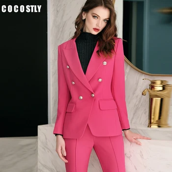 Top Quality Plus Size XXL Blazer Women Office Ladies Gold Double Breasted Buttons Rose Autumn Winter Fashion Blazers feminino
Top Quality Plus Size XXL Blazer Women Office Ladies Gold Double Breasted Buttons Rose Autumn Winter Fashion Blazers feminino