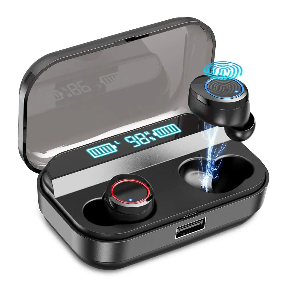 3000mAh Wireless Earbuds, Bluetooth 5.0 LED Battery Display 90H Play Time in-Ear Bluetooth Headset IPX7 Waterproof Earphone
3000mAh Wireless Earbuds, Bluetooth 5.0 LED Battery Display 90H Play Time in-Ear Bluetooth Headset IPX7 Waterproof Earphone