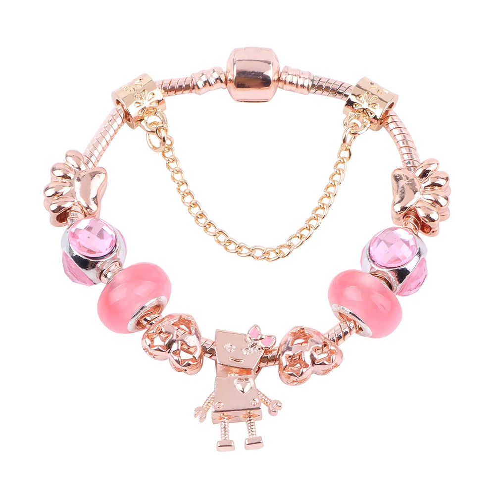 Ranqin Charm Bracelet with Little Bella Pendant Charm Rose Gold Murano Glass Beads Fine Bracelet For Women Gift
Ranqin Charm Bracelet with Little Bella Pendant Charm Rose Gold Murano Glass Beads Fine Bracelet For Women Gift