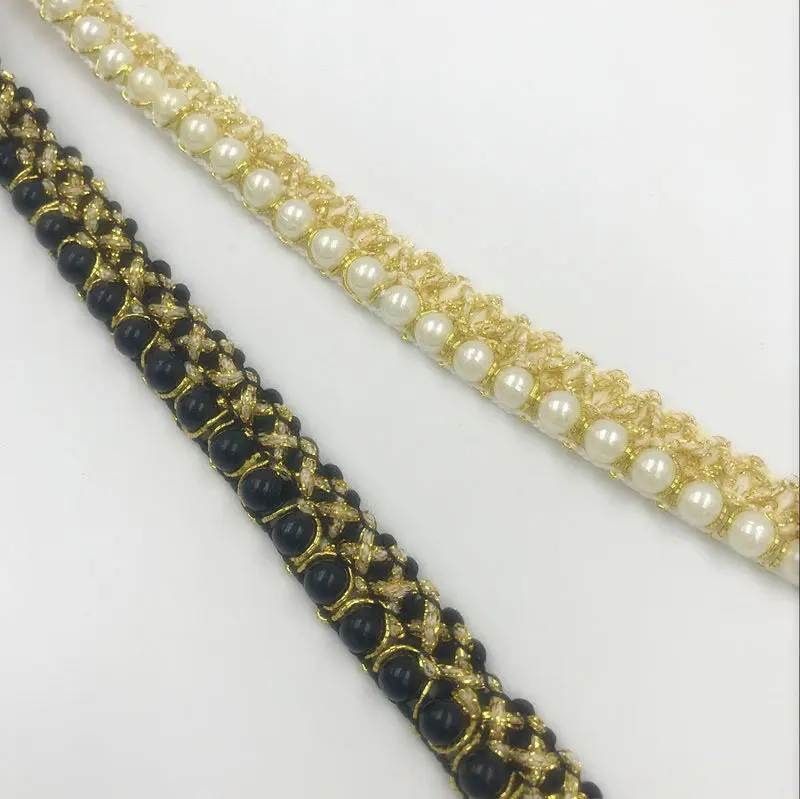 1yard 15mm Cotton Pearl Beade Gold Embroidered Fabric Lace Trim Ribbon Handmade DIY Sewing Supplies Craft For Costume Decoration
1yard 15mm Cotton Pearl Beade Gold Embroidered Fabric Lace Trim Ribbon Handmade DIY Sewing Supplies Craft For Costume Decoration