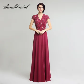 New Arrival Magenta Long Evening Dresses with Lace Beading Top Chiffon V-Neck Short Sleeve Elegant Mother Party Gowns OL278
New Arrival Magenta Long Evening Dresses with Lace Beading Top Chiffon V-Neck Short Sleeve Elegant Mother Party Gowns OL278