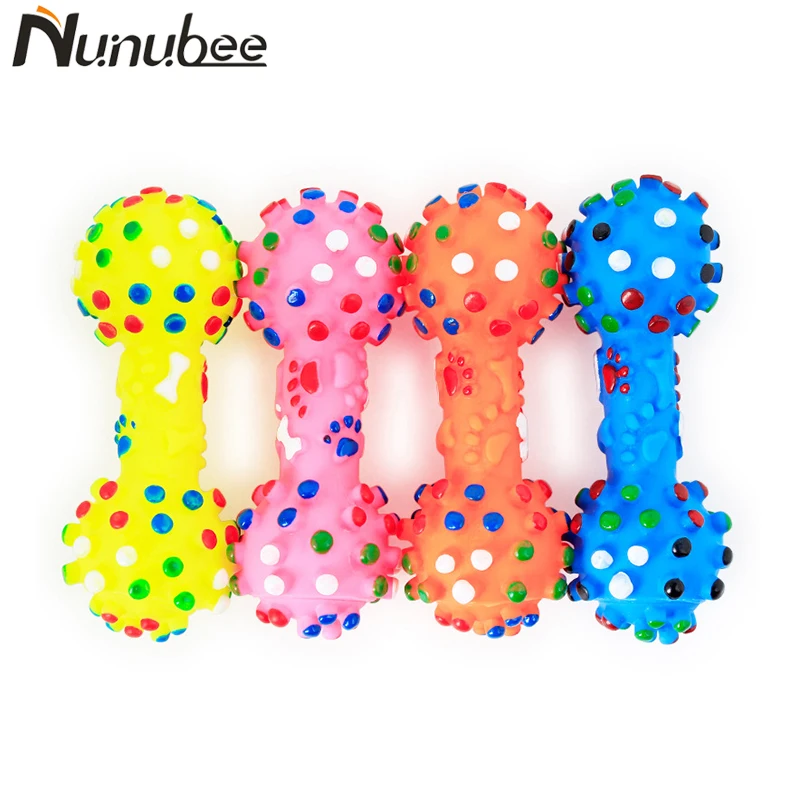 Nunubee Dog Toys Pet Puppy Chew Squeaker Squeaky Dumbbell Designs Rubber Toys Pet Product Resistance to bite Clean the teeth
Nunubee Dog Toys Pet Puppy Chew Squeaker Squeaky Dumbbell Designs Rubber Toys Pet Product Resistance to bite Clean the teeth