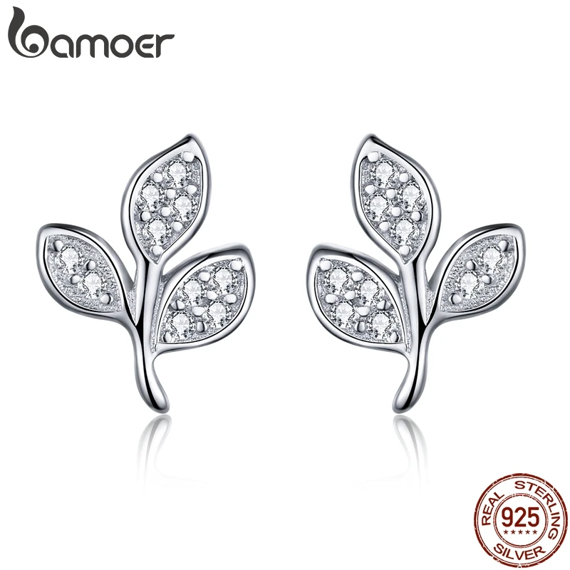 BAMOER Leaf Dazzling Stud Earrings for Women Screw Pin Earring Femme Clear CZ Bijoux Brincos 925 Sterling Silver Jewelry GXE431
BAMOER Leaf Dazzling Stud Earrings for Women Screw Pin Earring Femme Clear CZ Bijoux Brincos 925 Sterling Silver Jewelry GXE431