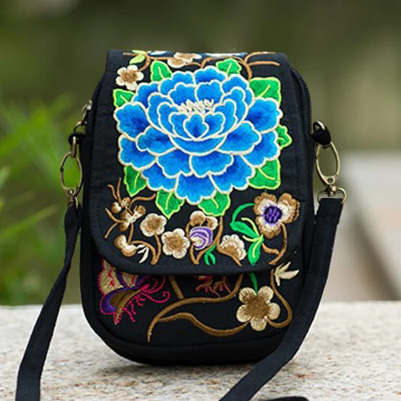 Hmong Chinese Style Flower Embroidered Small Women Messenger Bag Small National Ethnic Embroidery Ladies Crossbody Shoulder Bag
Hmong Chinese Style Flower Embroidered Small Women Messenger Bag Small National Ethnic Embroidery Ladies Crossbody Shoulder Bag