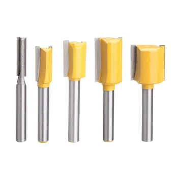 5pcs 1/4 3/8 1/2 5/8 3/4 Shank Wood Router Bit Milling Cutter Straight End Mill Trimmer Cleaning Flush Trim Corner Round Cover
5pcs 1/4 3/8 1/2 5/8 3/4 Shank Wood Router Bit Milling Cutter Straight End Mill Trimmer Cleaning Flush Trim Corner Round Cover