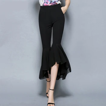 2017 Summer Elegant Women's Chiffon Patchwork Flare Pants Slight Elastic Flare Trousers
2017 Summer Elegant Women's Chiffon Patchwork Flare Pants Slight Elastic Flare Trousers